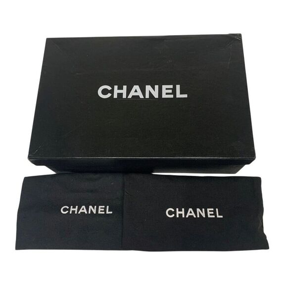 Chanel Interlocking CC Logo Peep Toe Patent Leather Heels EU 37.5 Yellow Pumps - Picture 3 of 14